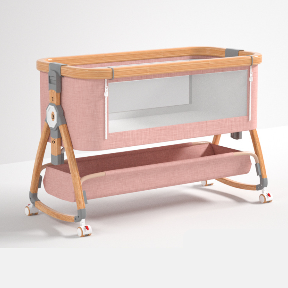 Pink 2024 bedside bassinet