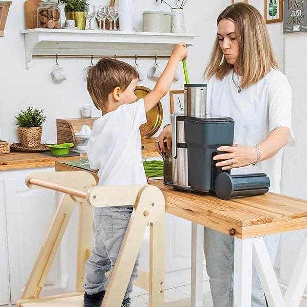 🧑‍🍳🍓 A Morning in Our Kitchen with the Foldable Kitchen Tower 🚀👶 ...