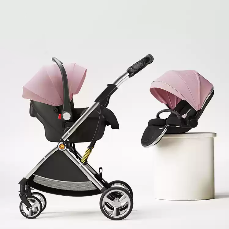 baby seat with stroller AeroNest Baby Stroller Rose Quartz / Standard Seats & Carrier Seats
