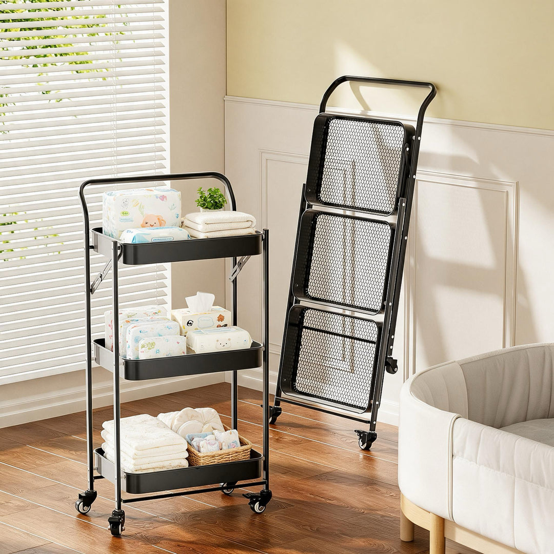Foldable Rolling Storage Cart