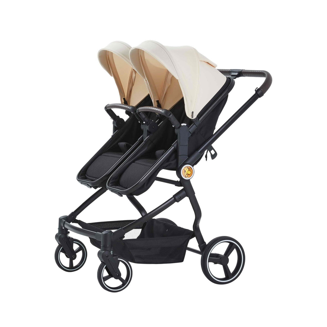 High-View Side-by-Side Stroller for Twins