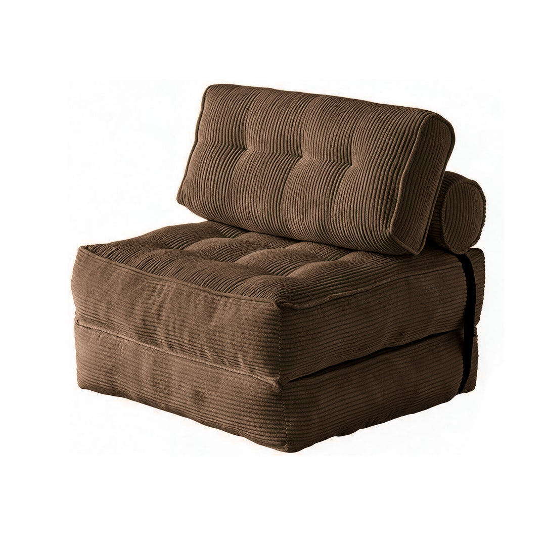 3-in-1 Convertible Corduroy Floor Sofa Bed