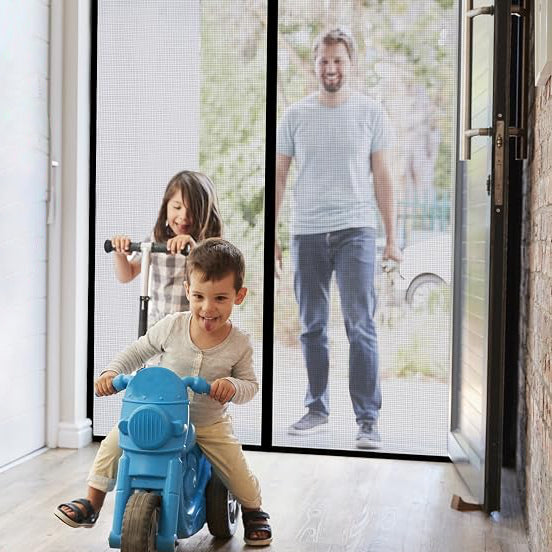 Stay‑Flat Magnetic Mesh Door