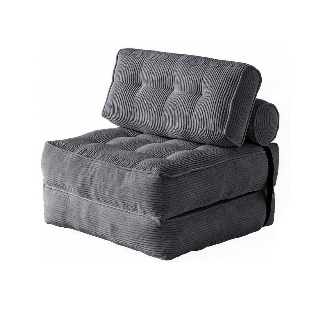 3-in-1 Convertible Corduroy Floor Sofa Bed