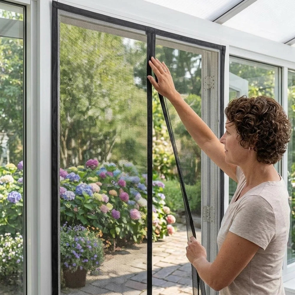 Stay‑Flat Magnetic Mesh Door
