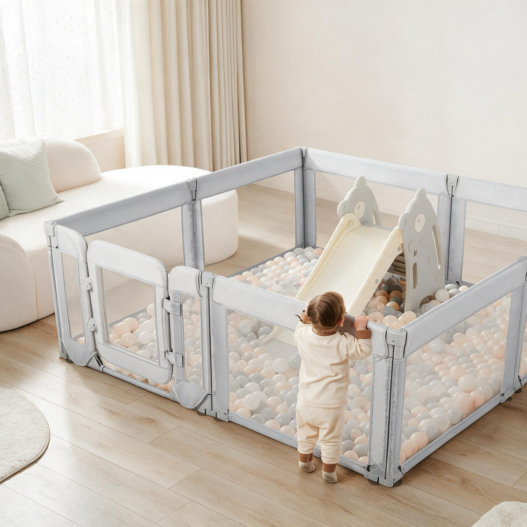 Adult-Accessible Modular Baby Playpen