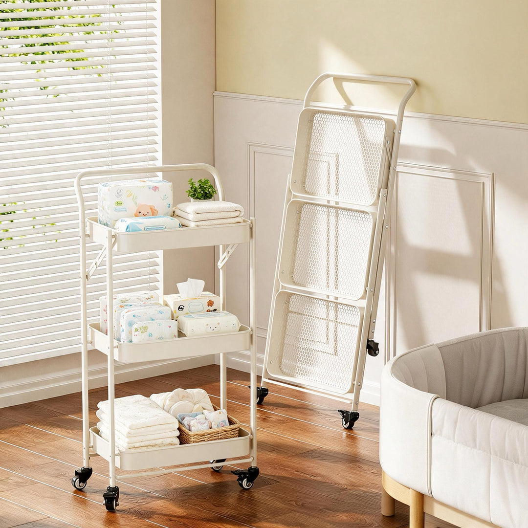 Foldable Rolling Storage Cart