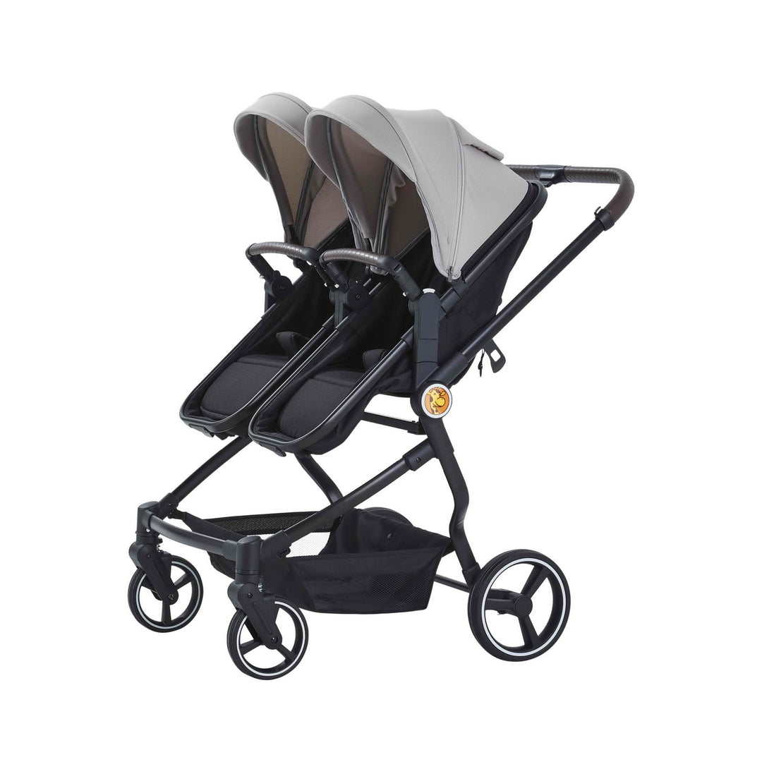 High-View Side-by-Side Stroller for Twins
