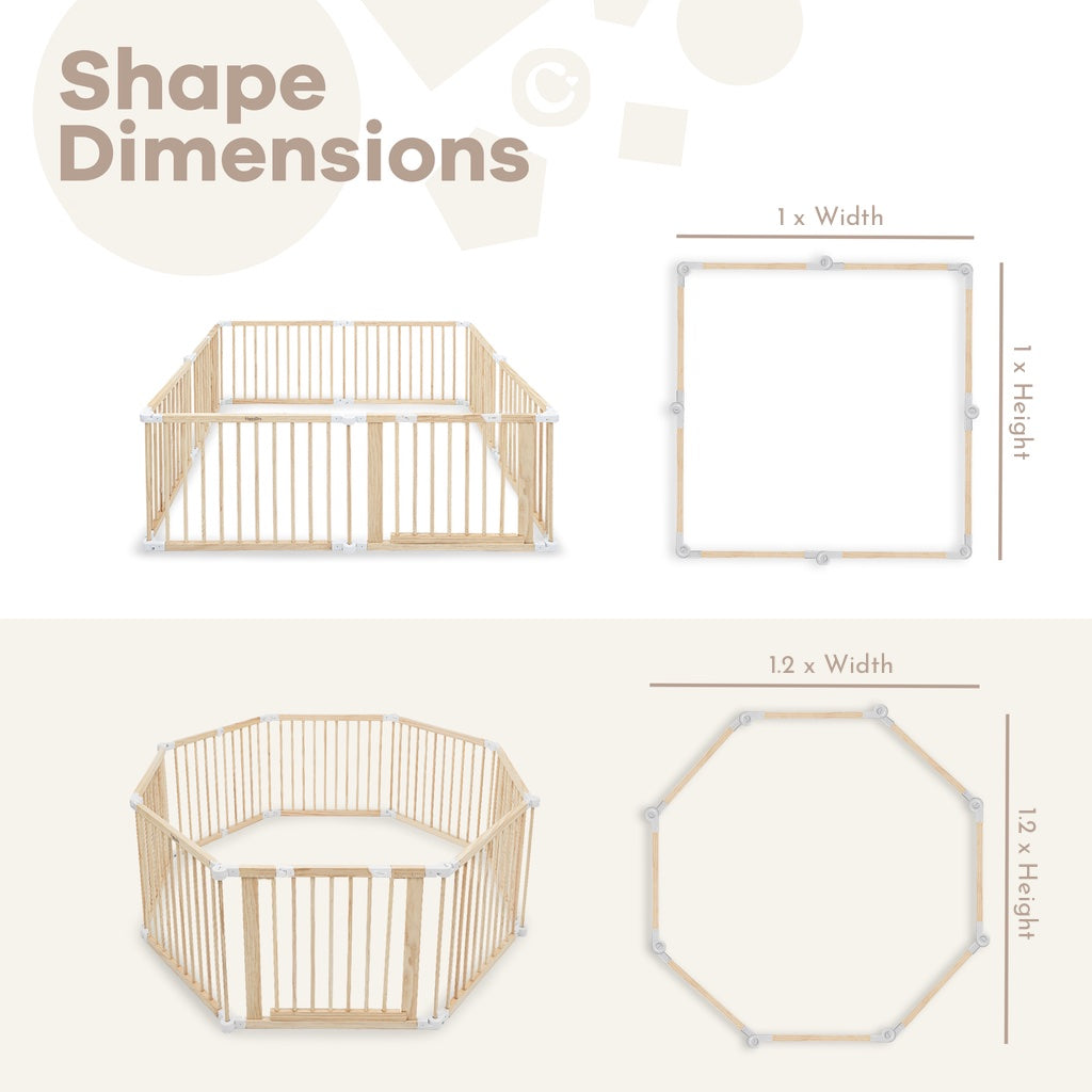 Customizable Natural Timber Baby Playpen