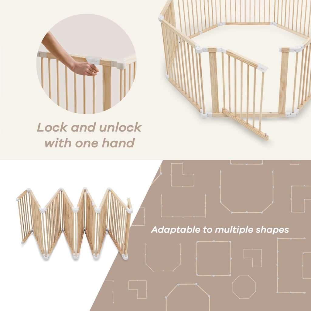 Natural Timber Baby Playpen