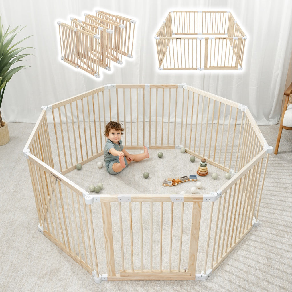 Natural Timber Baby Playpen