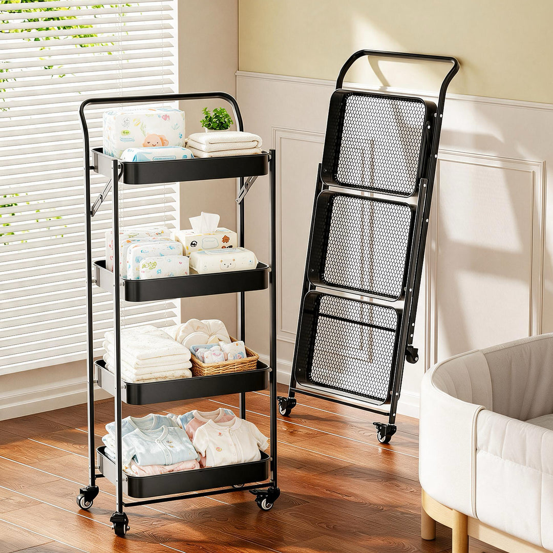 Foldable Rolling Storage Cart