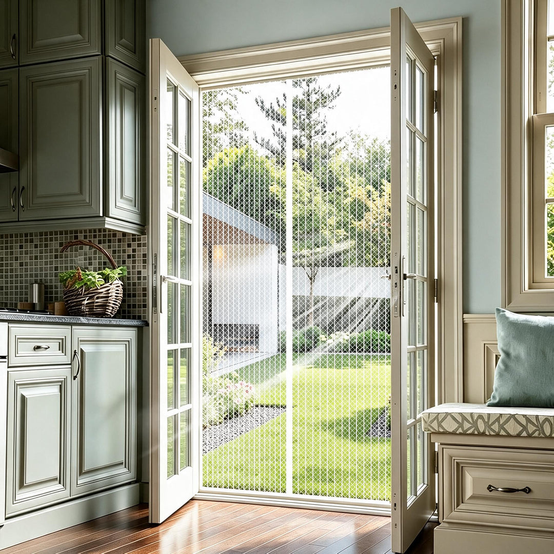 Stay‑Flat Magnetic Mesh Door