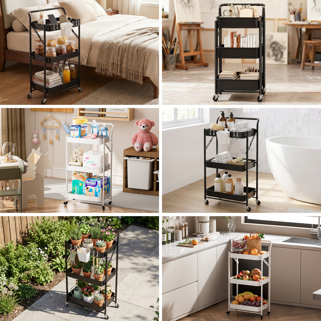 Foldable Rolling Storage Cart