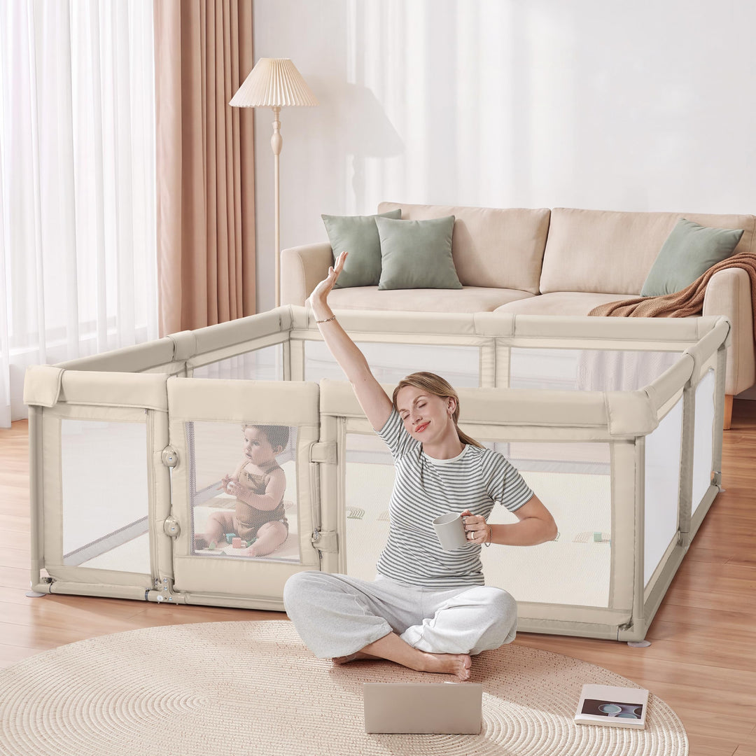 Adult-Accessible Baby Playpen