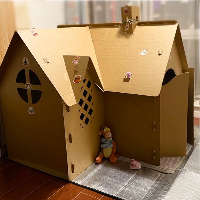 DIY Cardboard Playhouse