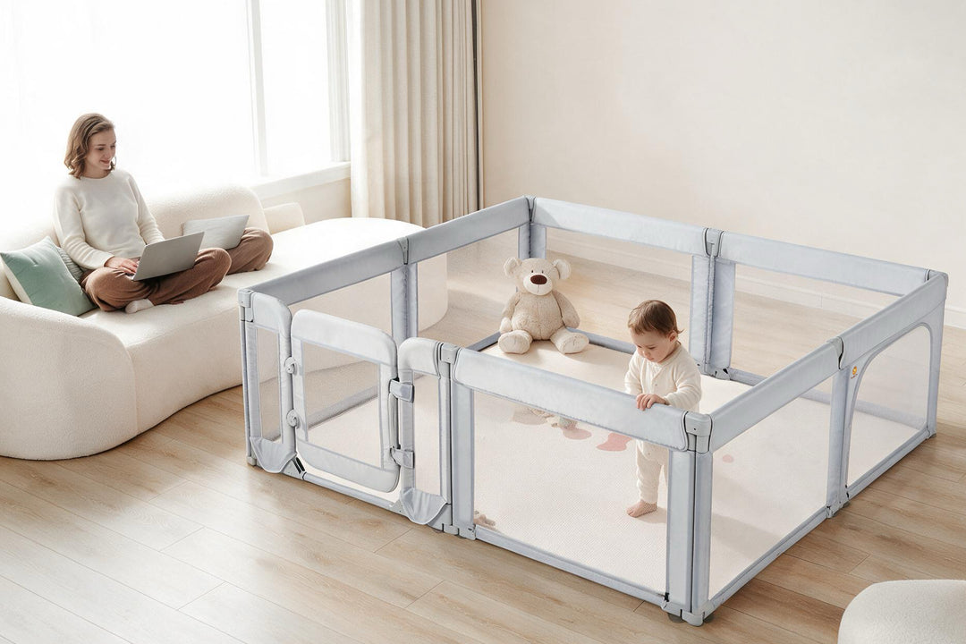 Adult-Accessible Modular Baby Playpen