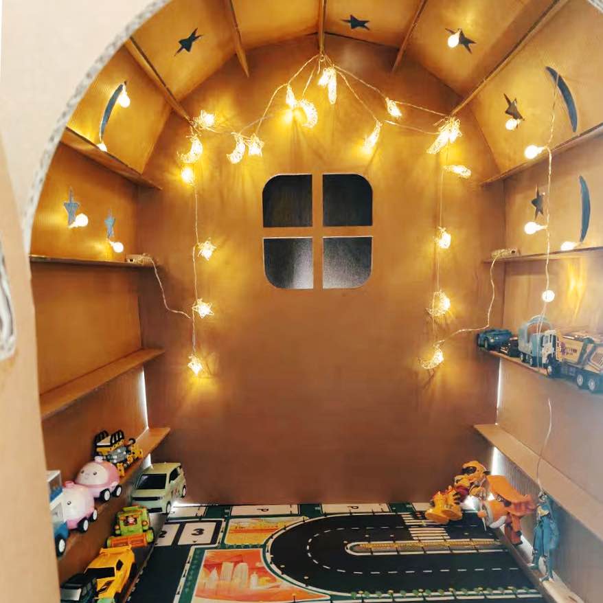 DIY Cardboard Playhouse