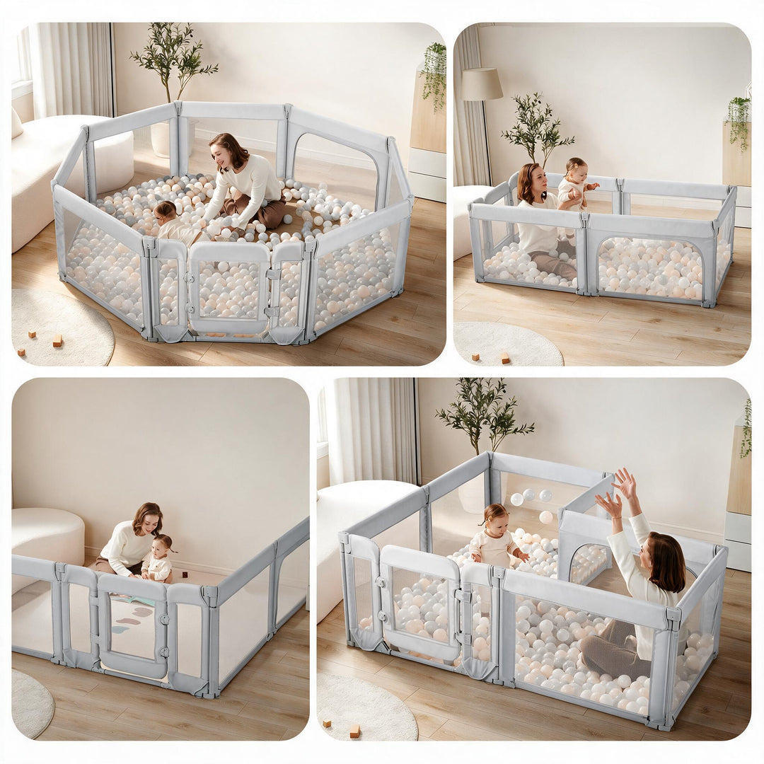 Adult-Accessible Modular Baby Playpen