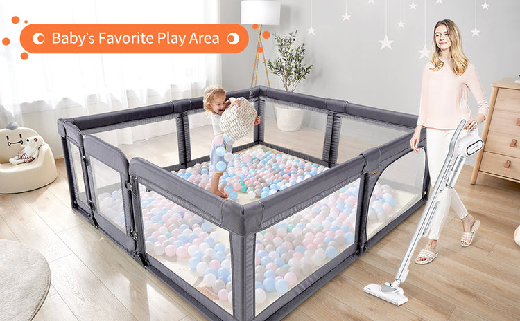 Foldable Adult-Accessible Baby Playpen & Play Yard – HappyGira