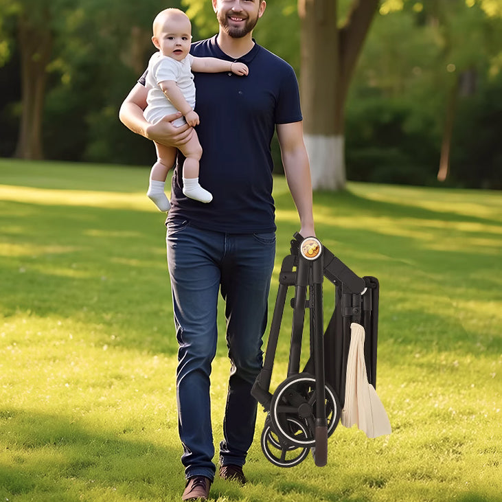 High-View Side-by-Side Stroller for Twins