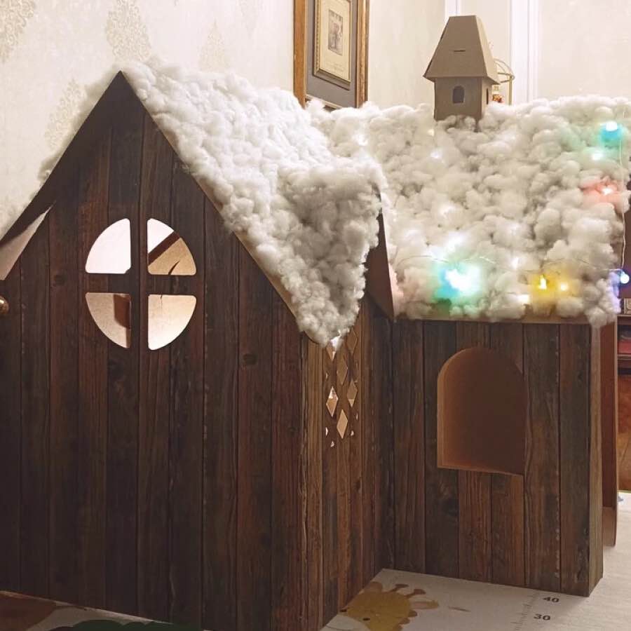 DIY Cardboard Playhouse