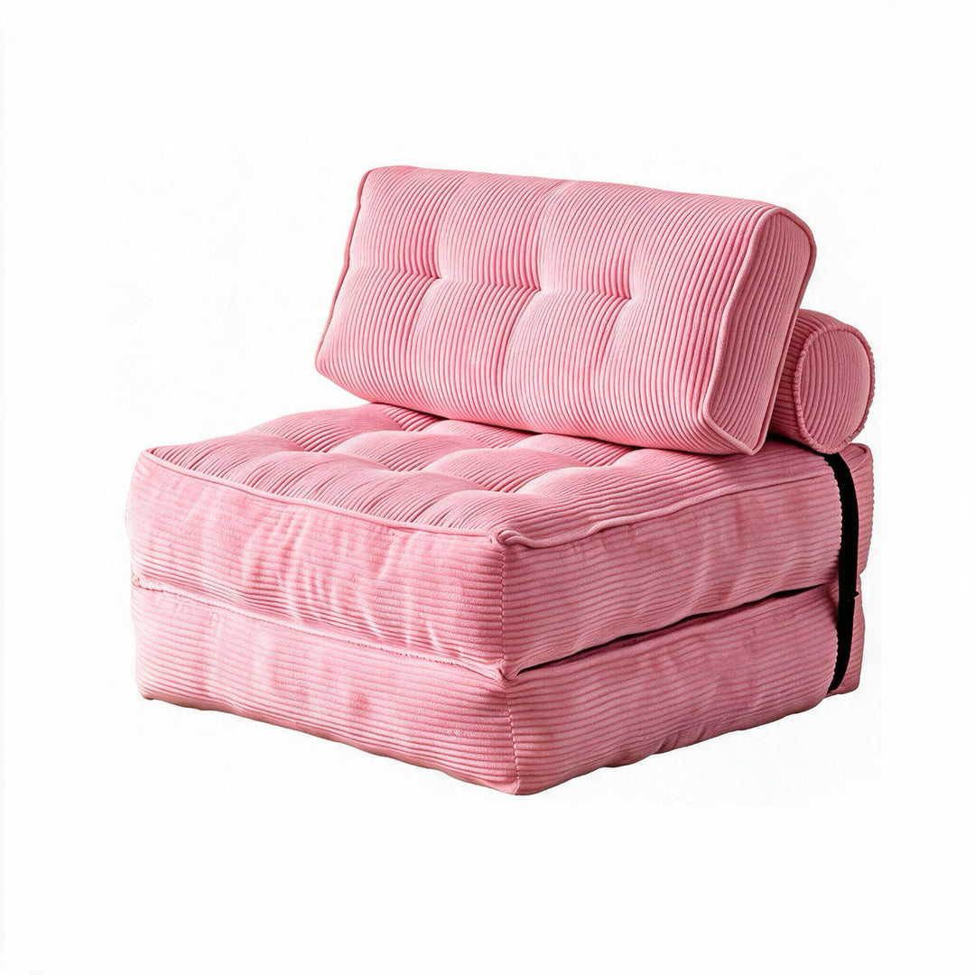 3-in-1 Convertible Corduroy Floor Sofa Bed