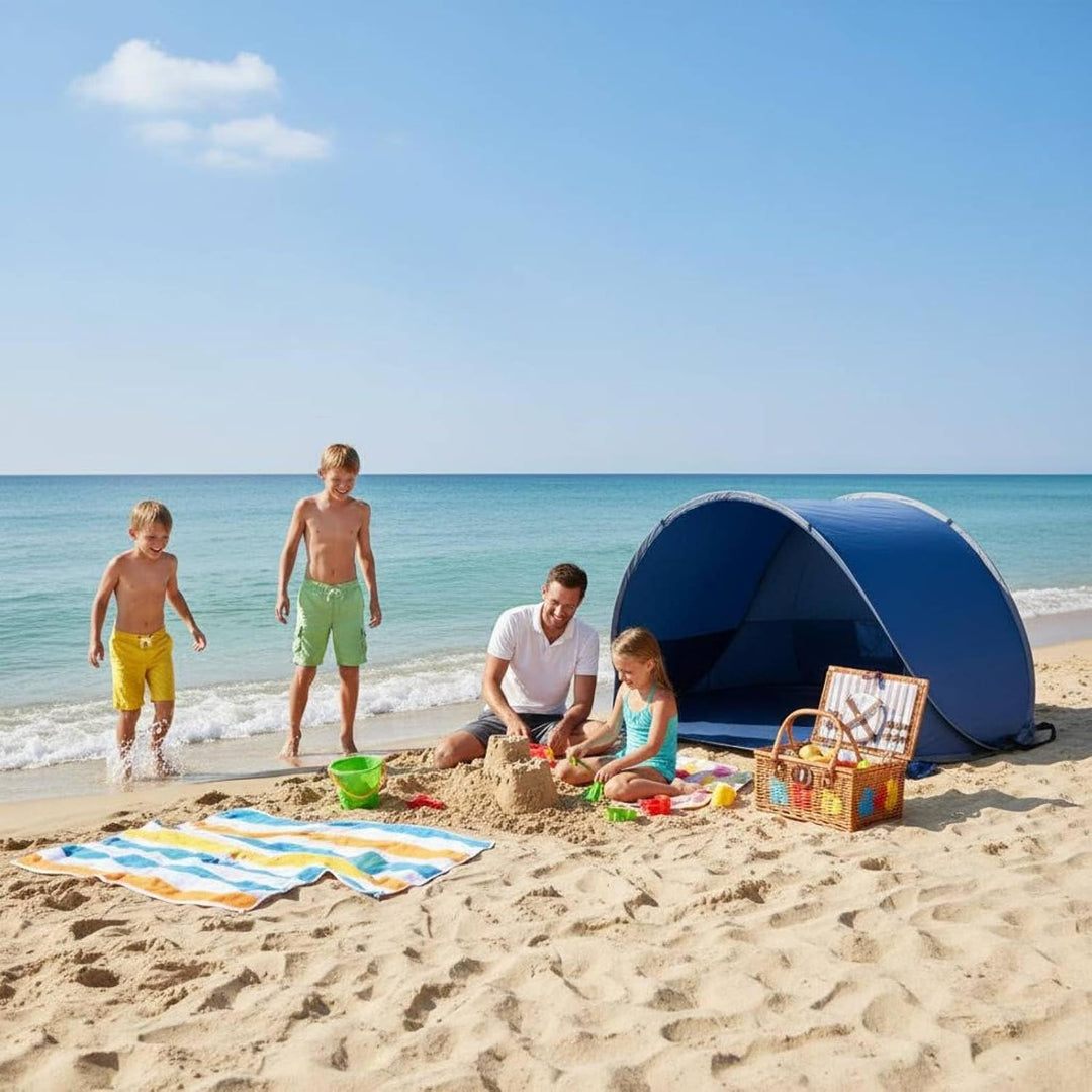 SilverGuard Family Pop-Up Beach Tent – HappyGira