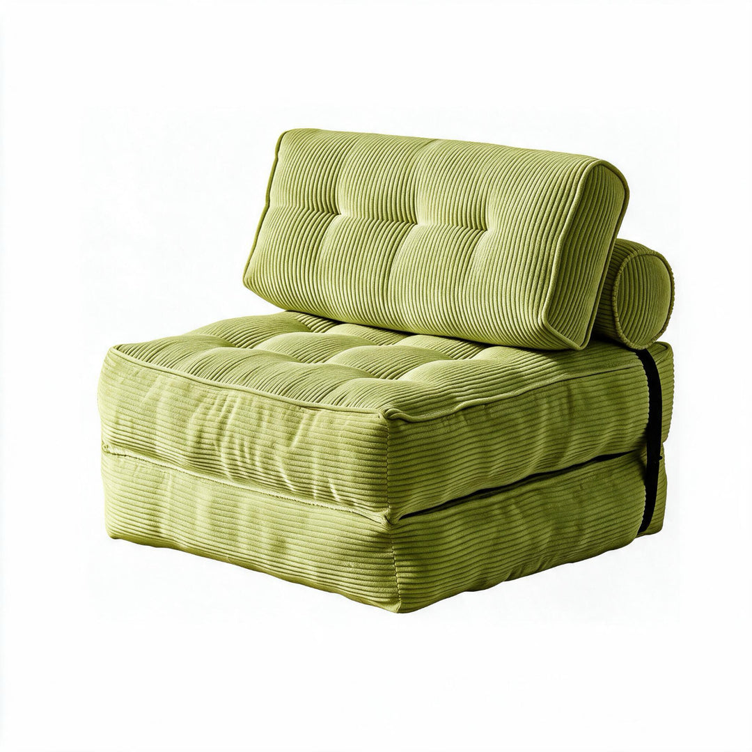 3-in-1 Convertible Corduroy Floor Sofa Bed