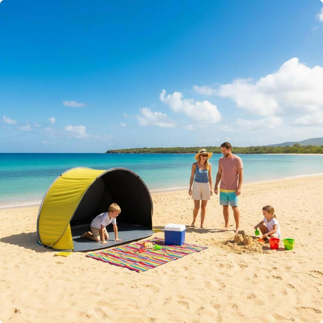 SilverGuard Family Pop-Up Beach Tent