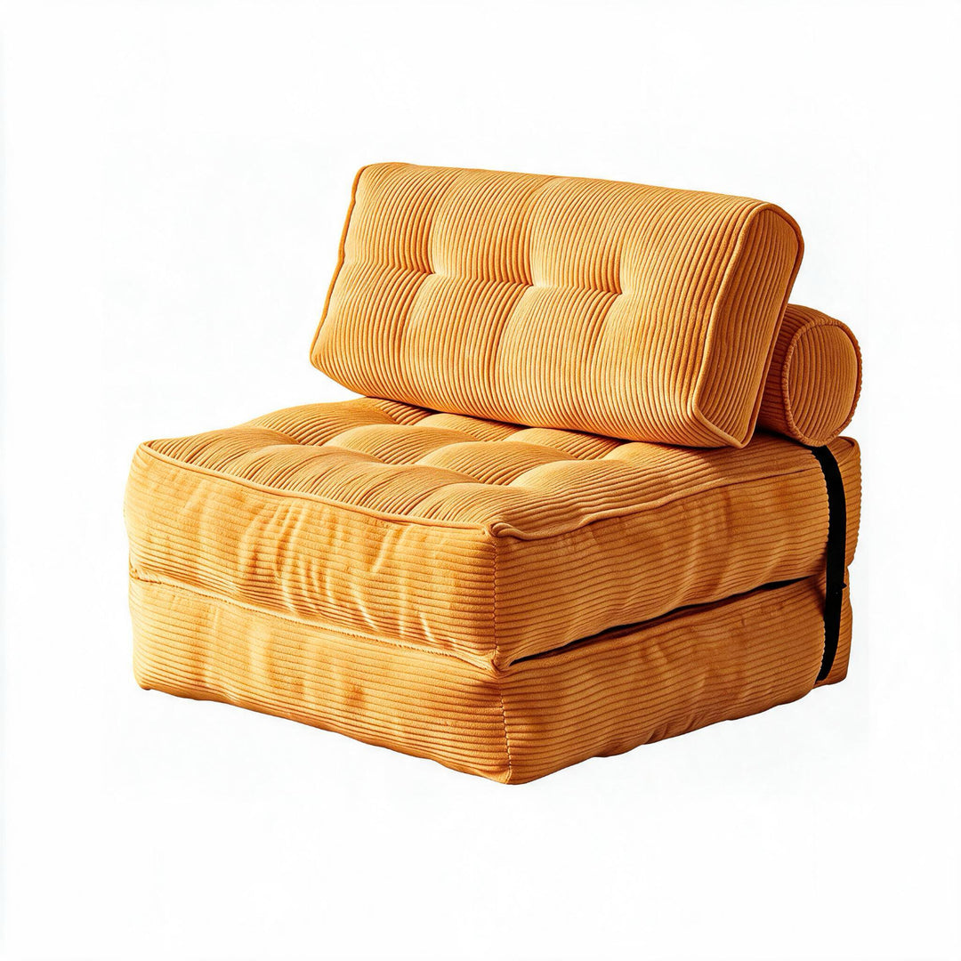 3-in-1 Convertible Corduroy Floor Sofa Bed