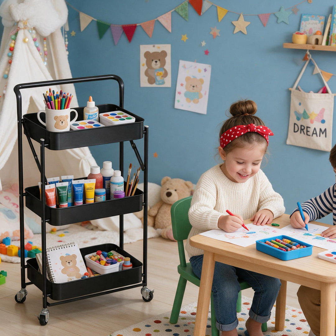 Foldable Rolling Storage Cart