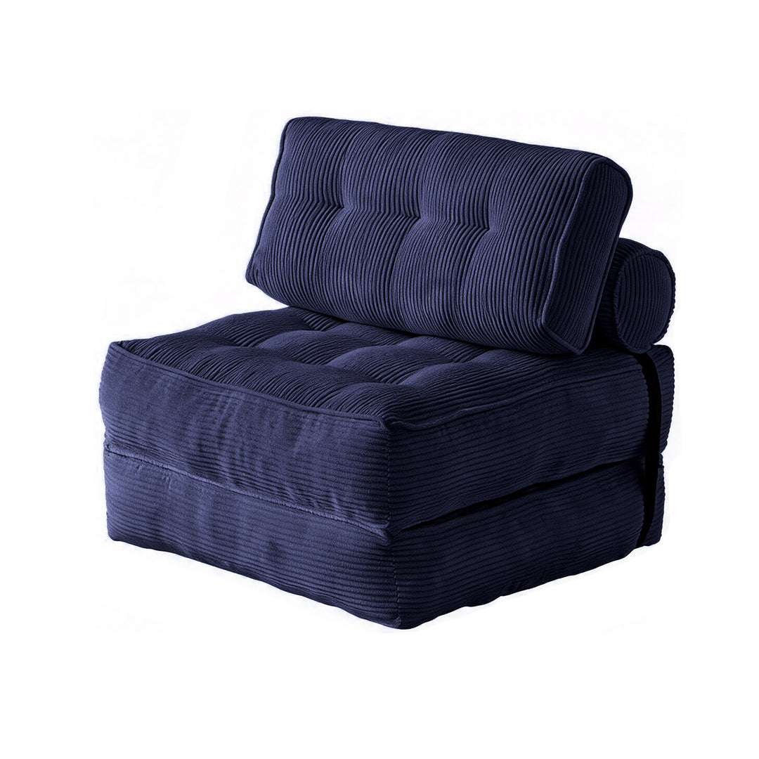 3-in-1 Convertible Corduroy Floor Sofa Bed