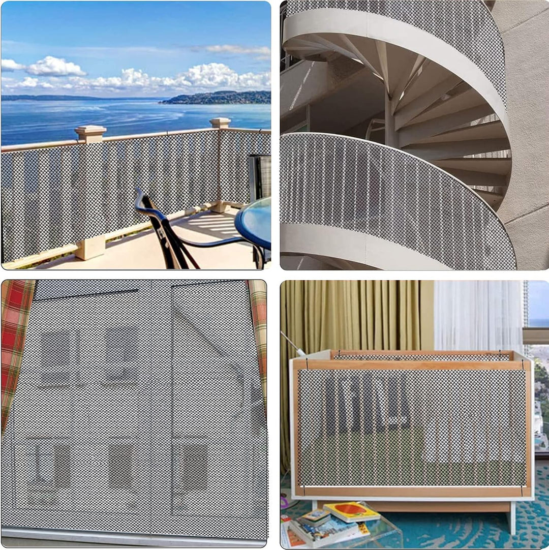 Cut-to-Fit Stair & Balcony Railing Safety Mesh