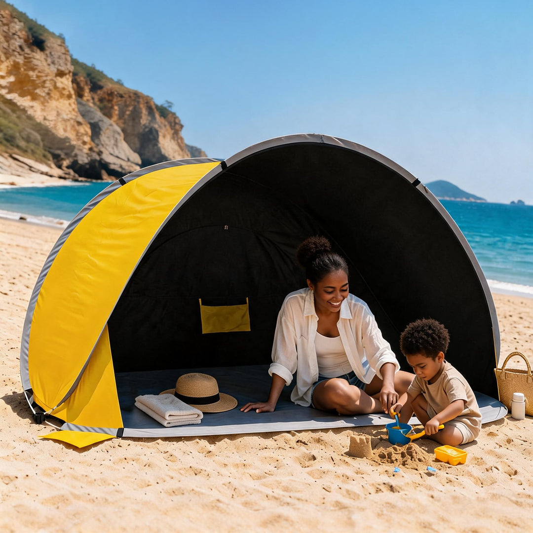 SilverGuard Family Pop-Up Beach Tent – HappyGira