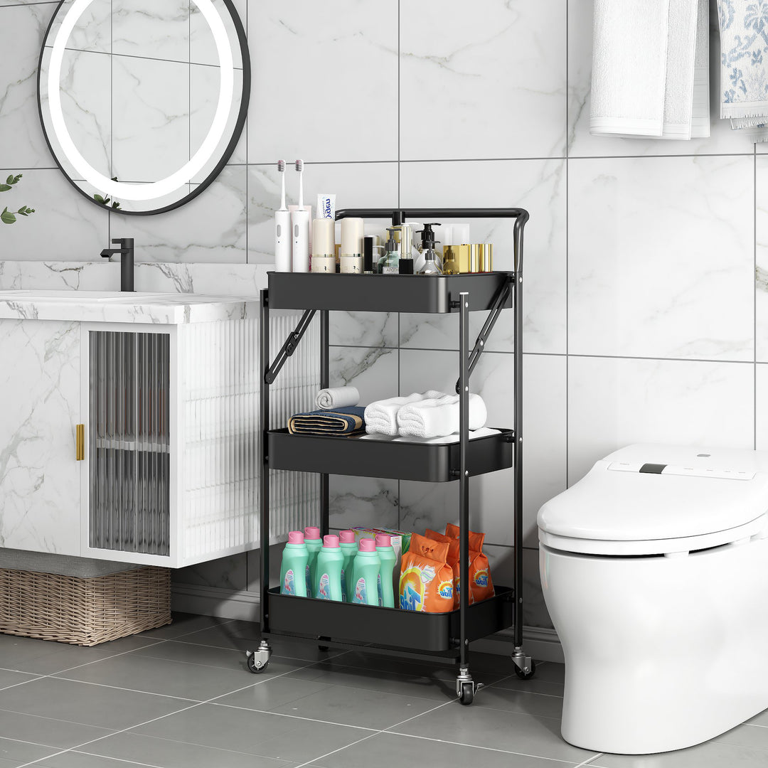 Foldable Rolling Storage Cart