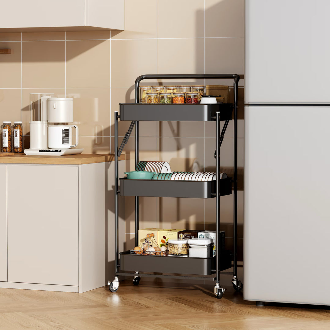 Foldable Rolling Storage Cart