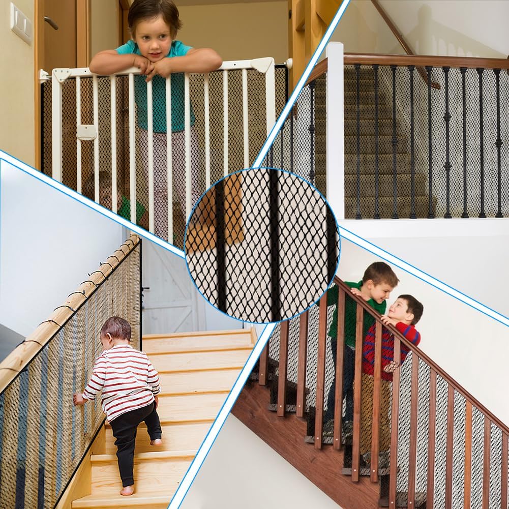 Cut-to-Fit Stair & Balcony Railing Safety Mesh