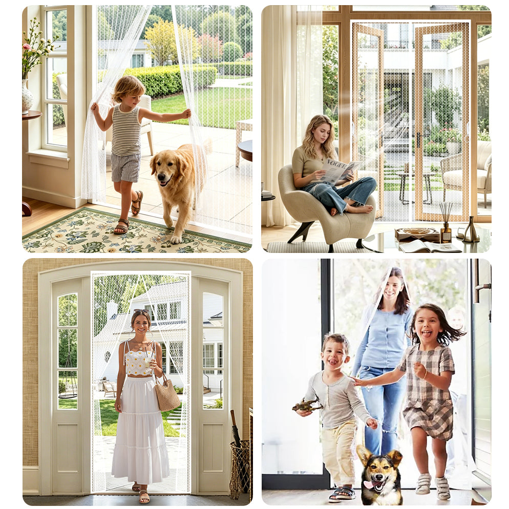 Stay‑Flat Magnetic Mesh Door