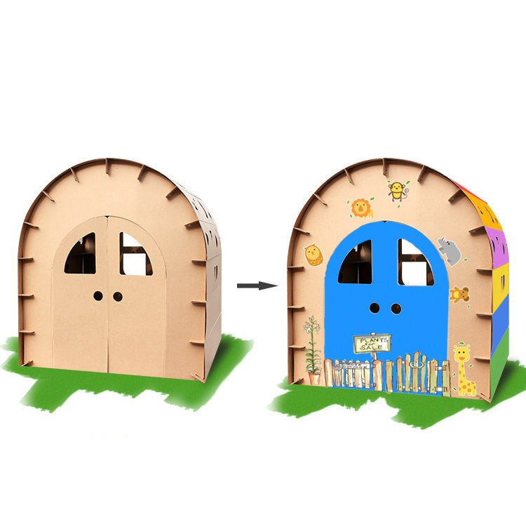 DIY Cardboard Playhouse