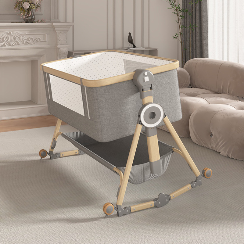 Foldable Bedside Bassinet Pink