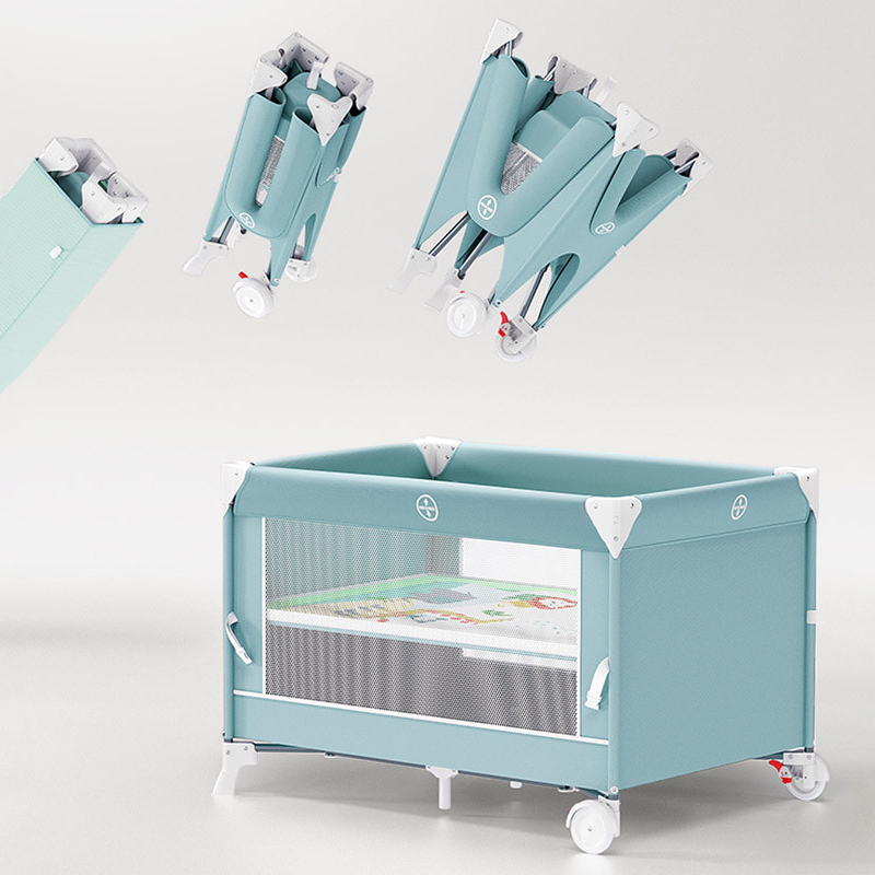 Foldable Baby Travel Bed Light Grey