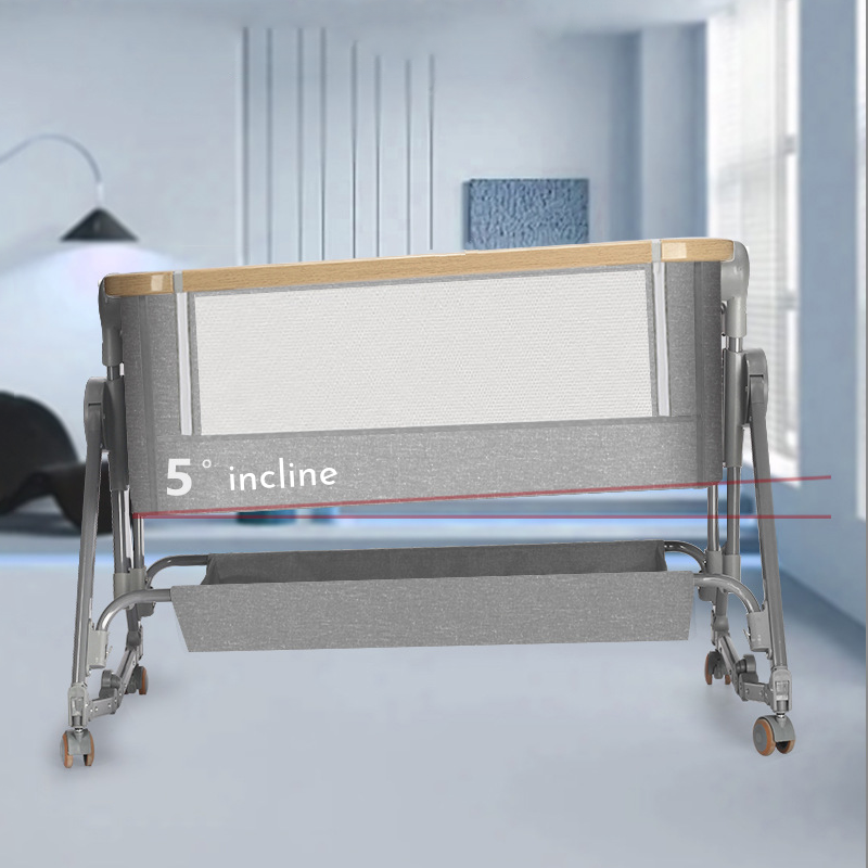 Foldable Bedside Bassinet Pink