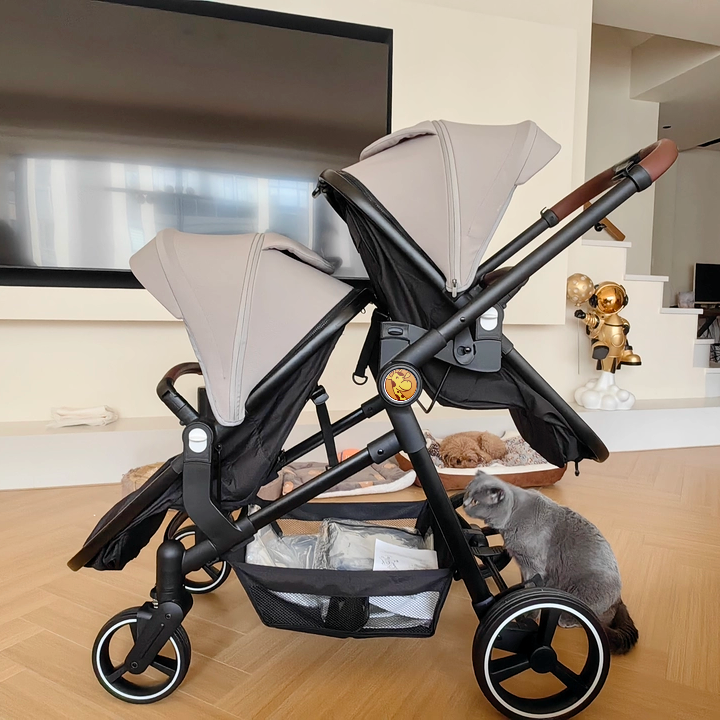 side by side stroller with infant car seat Portable Tandem Stroller Moonstone Motion