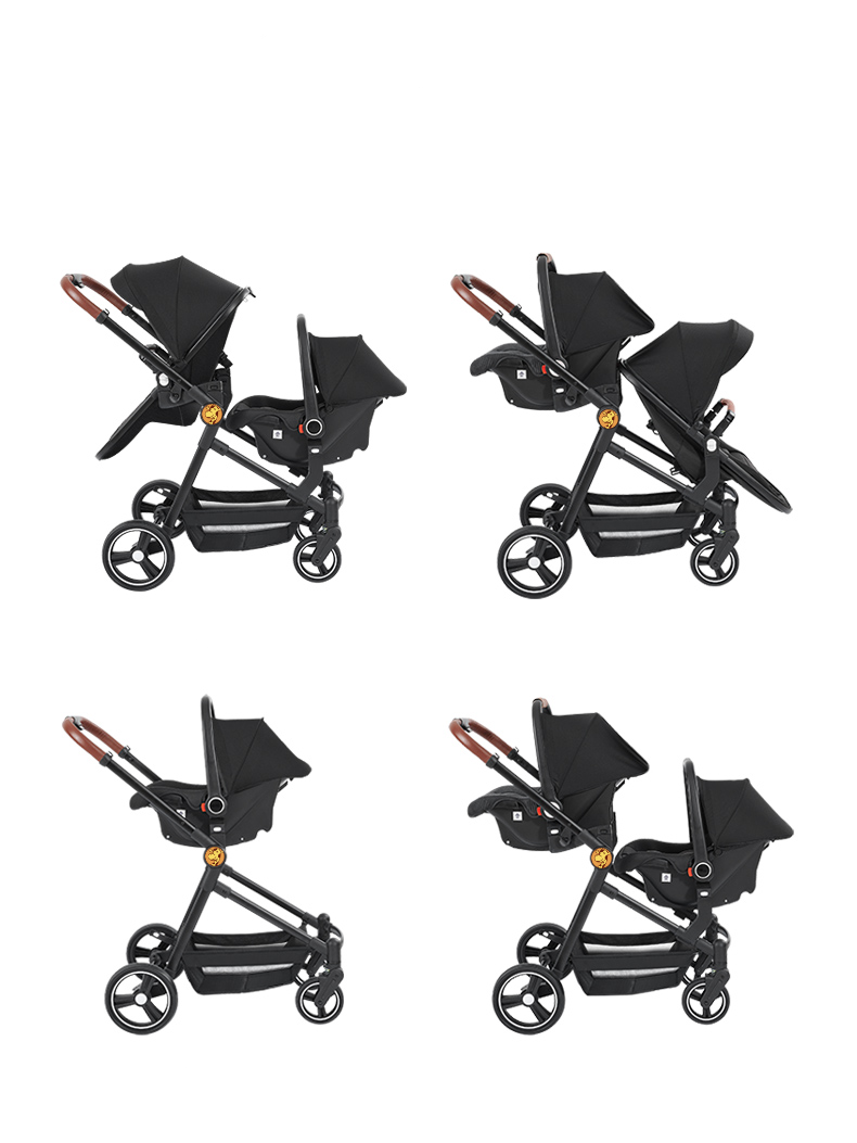 Portable Tandem Stroller & Carrier Seats