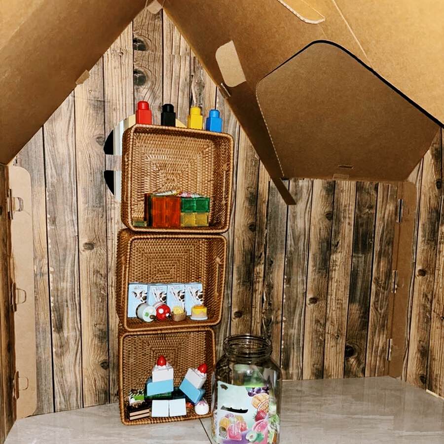 DIY Cardboard Playhouse