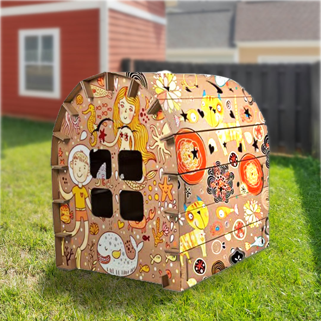 DIY Cardboard Playhouse