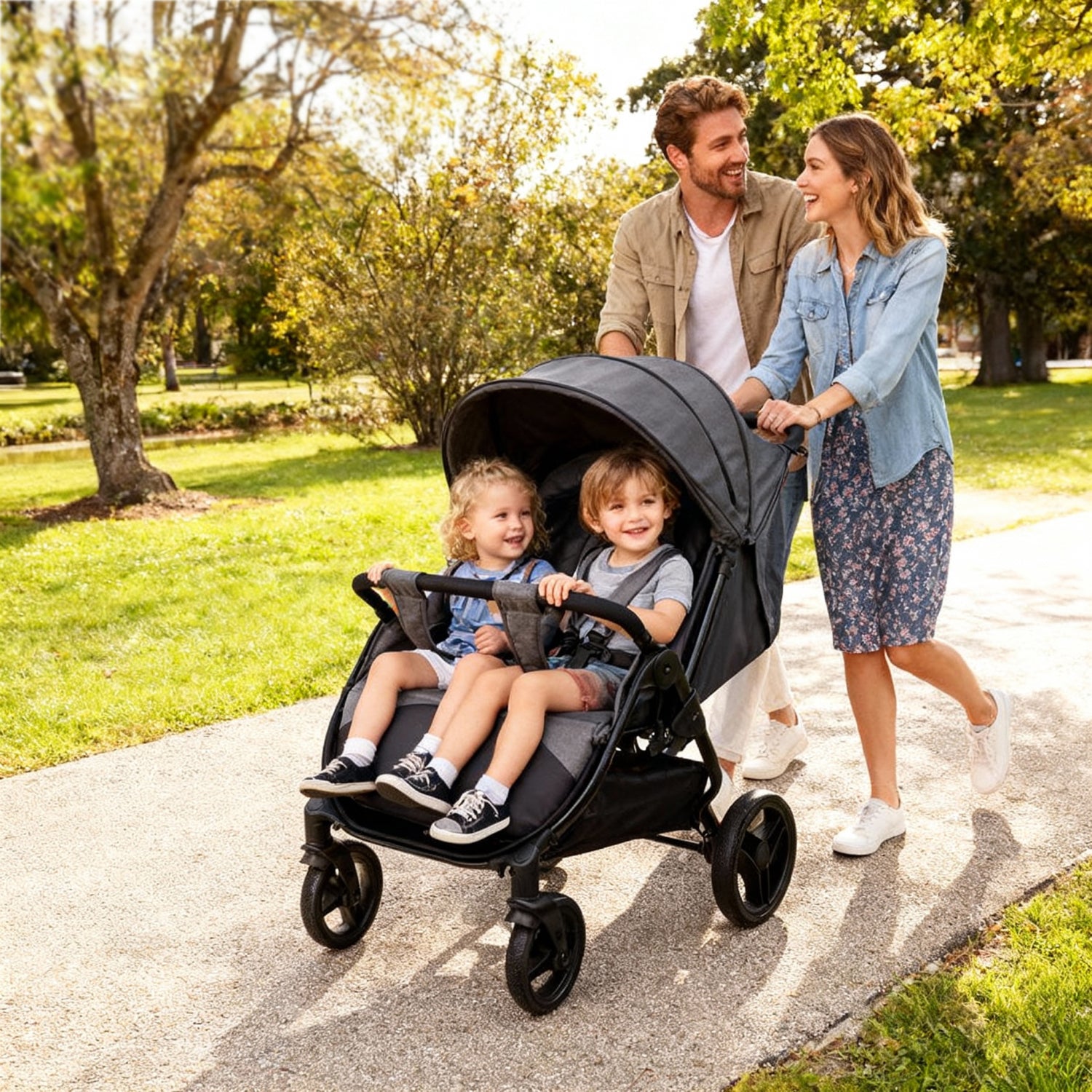 SlimLift Twin Stroller Noir Voyage
