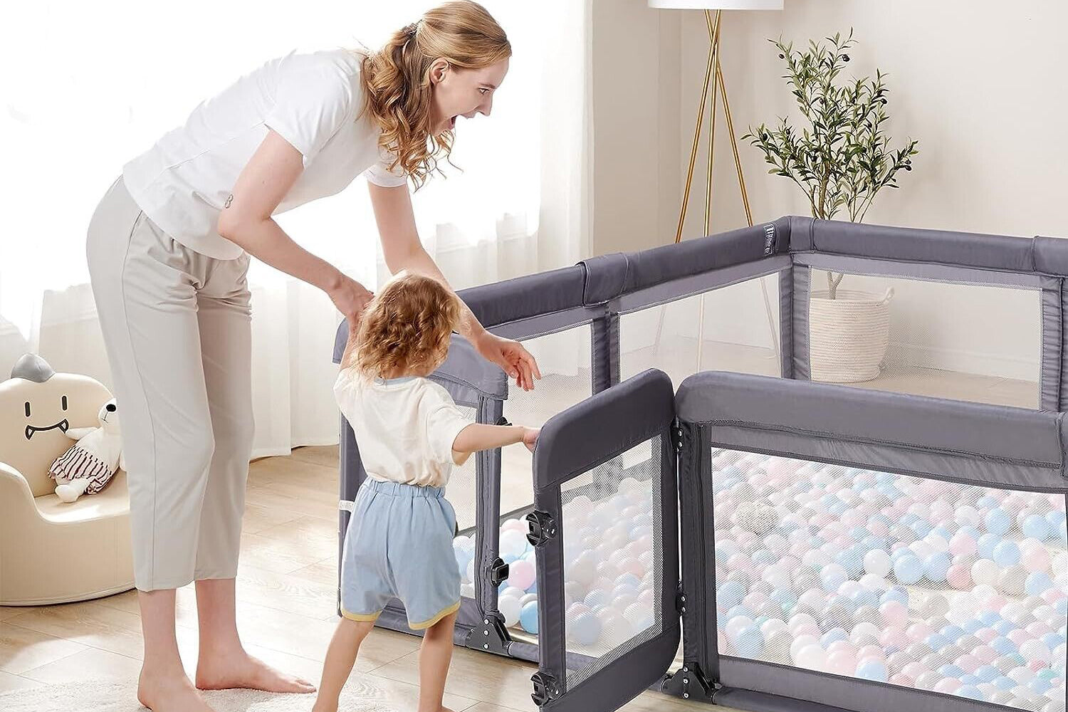 Foldable Adult-Accessible Baby Playpen & Play Yard – HappyGira