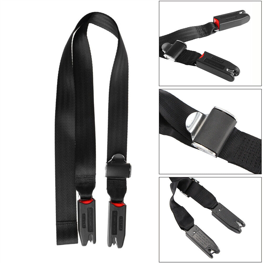 Feiteplus Universal Car ISOFIX Seat Latch Belt Hook - 9-64.9 Inch Adjustable Strap For Baby Child Safety Seat
